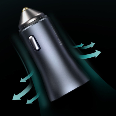Baseus Golden Contactor Pro quick car charger USB Type C / USB 40 W Power Delivery 3.0 Quick Charge 4+ SCP FCP AFC + USB Typ C - Lightning cable gray (TZCCJD-B0G) 16 Baseus Golden Contactor Pro quick car charger USB Type C / USB 40 W Power Delivery 3.0 Quick Charge 4+ SCP FCP AFC + USB Typ C - Lightning cable gray (TZCCJD-B0G) 16