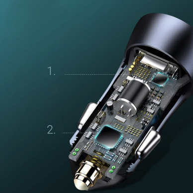 Baseus Golden Contactor Pro quick car charger USB Type C / USB 40 W Power Delivery 3.0 Quick Charge 4+ SCP FCP AFC + USB Typ C - Lightning cable gray (TZCCJD-B0G) 18 Baseus Golden Contactor Pro quick car charger USB Type C / USB 40 W Power Delivery 3.0 Quick Charge 4+ SCP FCP AFC + USB Typ C - Lightning cable gray (TZCCJD-B0G) 18