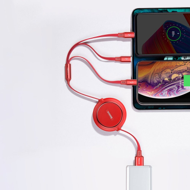 USB Kabelis Baseus Golden Loop 3In1 Usb Cable - Micro Usb / Lightning / Usb-C 3.5A 35Cm - 120Cm juodas 13 USB Kabelis Baseus Golden Loop 3In1 Usb Cable - Micro Usb / Lightning / Usb-C 3.5A 35Cm - 120Cm juodas 13