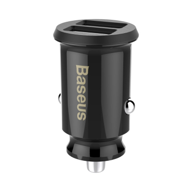 Pakrovėjas Baseus Grain mini 2x USB 3.1A juodas (CCALL-ML01) Pakrovėjas Baseus Grain mini 2x USB 3.1A juodas (CCALL-ML01)