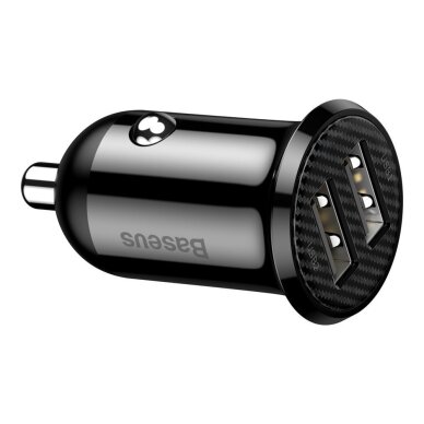 Automobilinis įkroviklis Baseus Grain Pro 2× USB 4.8 A (CCALLP-01) – juodas 2