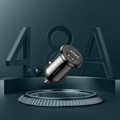 Automobilinis įkroviklis Baseus Grain Pro 2× USB 4.8 A (CCALLP-01) – juodas 11 Automobilinis įkroviklis Baseus Grain Pro 2× USB 4.8 A (CCALLP-01) – juodas 11