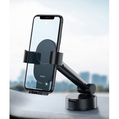 Gravitacinis laikiklis Baseus Dashboard Windshield Phone Bracket Holder juodas (Suyl-Jy01) 10 Gravitacinis laikiklis Baseus Dashboard Windshield Phone Bracket Holder juodas (Suyl-Jy01) 10