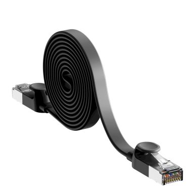 Baseus High Speed plokščias Ethernet CAT6 RJ45 tinklo kabelis 1 m – juodas 3