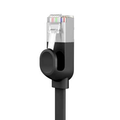 Baseus High Speed plokščias Ethernet CAT6 RJ45 tinklo kabelis 1 m – juodas 4 Baseus High Speed plokščias Ethernet CAT6 RJ45 tinklo kabelis 1 m – juodas 4