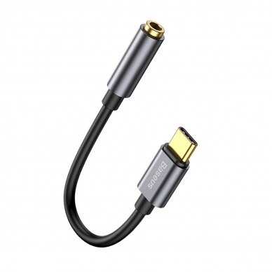 Baseus L54 adapterUSB-C Ausinės / mini jack 3.5mm DAC 24 bit 48 KHz - pilkas 1 Baseus L54 adapterUSB-C Ausinės / mini jack 3.5mm DAC 24 bit 48 KHz - pilkas 1