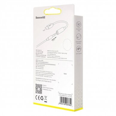 Baseus L54 adapterUSB-C Ausinės / mini jack 3.5mm DAC 24 bit 48 KHz - pilkas 6 Baseus L54 adapterUSB-C Ausinės / mini jack 3.5mm DAC 24 bit 48 KHz - pilkas 6