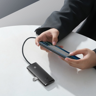 Baseus Lite Series HUB 4-Port (USB-A to 4xUSB-A 3.0) 0.25m Juodas (WKQX030001) 9 Baseus Lite Series HUB 4-Port (USB-A to 4xUSB-A 3.0) 0.25m Juodas (WKQX030001) 9