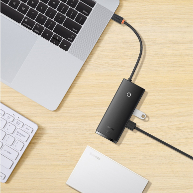 Baseus Lite Series multifunctional HUB USB Type C - 2 x USB 3.0 / USB Type C PD / HDMI 1,4 / SD / TF black (WKQX050101) 15