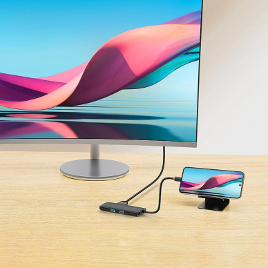 Baseus Lite Series multifunctional HUB USB Type C - 2 x USB 3.0 / USB Type C PD / HDMI 1,4 / SD / TF black (WKQX050101) 18