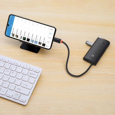 Baseus Lite Series multifunctional HUB USB Type C - 2 x USB 3.0 / USB Type C PD / HDMI 1,4 / SD / TF black (WKQX050101) 19