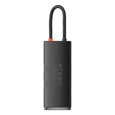 Baseus Lite Series multifunctional HUB USB Type C - 2 x USB 3.0 / USB Type C PD / HDMI 1,4 / SD / TF black (WKQX050101) 3