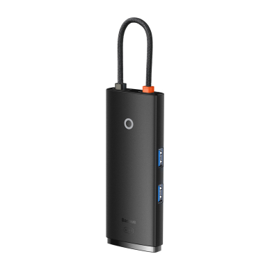 Baseus Lite Series multifunctional HUB USB Type C - 2 x USB 3.0 / USB Type C PD / HDMI 1,4 / SD / TF black (WKQX050101) 8