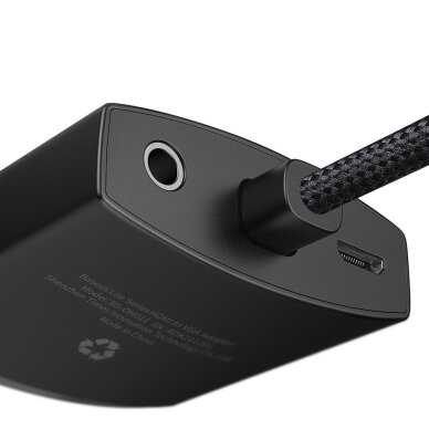 Akcija! Baseus Lite Series plug adapter HDMI to VGA + mini jack 3.5mm / micro USB power supply Juodas (WKQX010101)  17