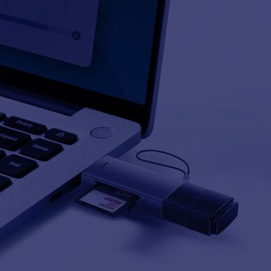 Kortelių skaitytuvas Baseus Lite Series USB-A / USB-C 3.0 SD / TF – pilkas 15 Kortelių skaitytuvas Baseus Lite Series USB-A / USB-C 3.0 SD / TF – pilkas 15