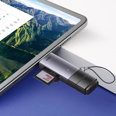 Kortelių skaitytuvas Baseus Lite Series USB-A / USB-C 3.0 SD / TF – pilkas 8