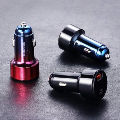 Automobilinis įkroviklis Baseus Magic Series Dual Qc Car Charger With Digital Display 2X Usb Qc3.0 45W 6A Juodas 15 Automobilinis įkroviklis Baseus Magic Series Dual Qc Car Charger With Digital Display 2X Usb Qc3.0 45W 6A Juodas 15