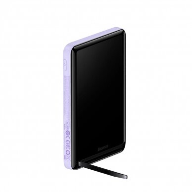 Baseus Magnetic Bracket Wireless Fast Charge Power Bank 10000mAh 20W Violetinis (With Xiaobai series fast charging Cable Type-C to Type-C 60W(20V/3A) 50cm White） 11