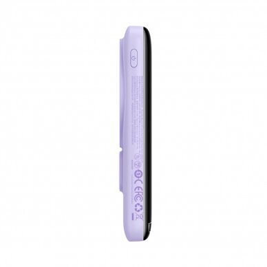 Baseus Magnetic Bracket Wireless Fast Charge Power Bank 10000mAh 20W Violetinis (With Xiaobai series fast charging Cable Type-C to Type-C 60W(20V/3A) 50cm White） 8