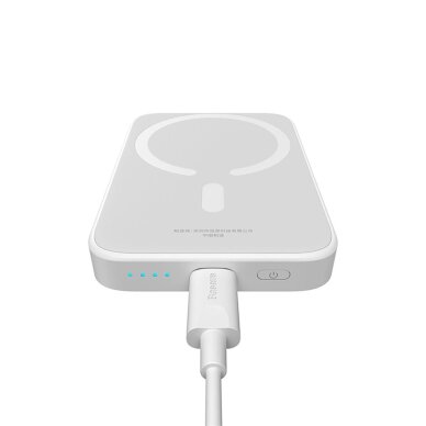 Išorinė baterija Baseus Magnetic Mini Air PPCXM06A 6000 mAh 20 W su Simple Series USB-C kabeliu – balta 7 Išorinė baterija Baseus Magnetic Mini Air PPCXM06A 6000 mAh 20 W su Simple Series USB-C kabeliu – balta 7