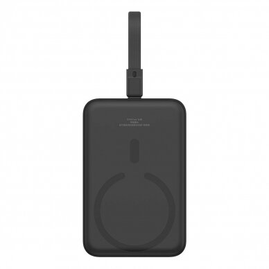 Baseus Magnetic Mini MagSafe 10000mAh 20W powerbankbuilt-in Lightning Kabelis - Juodas + Baseus Simple Series USB-C - USB-C 60W 0.3m Kabelis 1