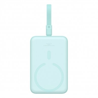 Baseus Magnetic Mini MagSafe 10000mAh 20W powerbankbuilt-in Lightning Kabelis - blue + Baseus Simple Series USB-C - USB-C 60W 0.3m Kabelis 1