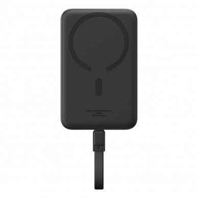 Baseus Magnetic Mini MagSafe 10000mAh 30W powerbankbuilt-in USB-C Kabelis - Juodas + Baseus Simple Series USB-C - USB-C 60W 0.3m Kabelis 1