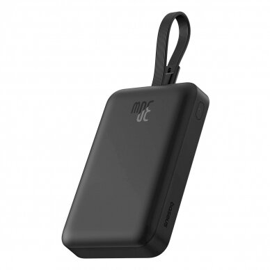 Baseus Magnetic Mini MagSafe 10000mAh 30W powerbankbuilt-in USB-C Kabelis - Juodas + Baseus Simple Series USB-C - USB-C 60W 0.3m Kabelis 7