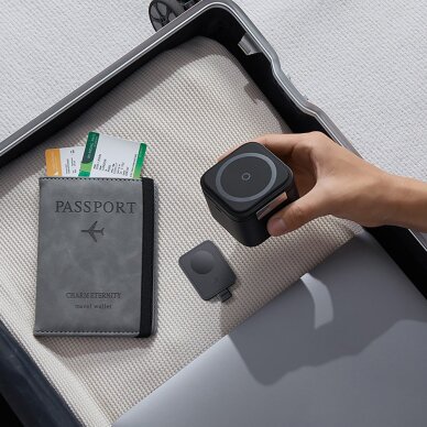 Belaidis įkroviklis Baseus MagPro 3in1 25 W su MagSafe telefonui ir išmaniajam laikrodžiui – juodas 12 Belaidis įkroviklis Baseus MagPro 3in1 25 W su MagSafe telefonui ir išmaniajam laikrodžiui – juodas 12