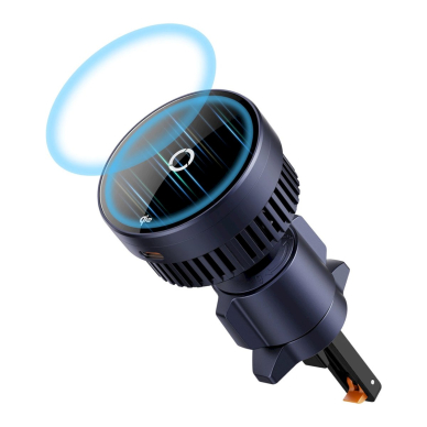 Baseus MagPro BS-CW04 automobilinis laikiklis su Qi2.0 15W belaidžiu įkrovikliu (grotelėms) – juodas 6