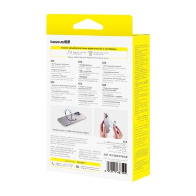Magnetinis žiedas Baseus MagPro II su stovo funkcija – titano 4 Magnetinis žiedas Baseus MagPro II su stovo funkcija – titano 4