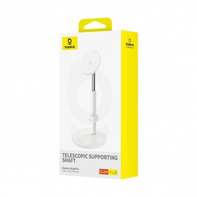 Baseus MagPro magnetic standing Laikiklisthe phone - baltas 4 Baseus MagPro magnetic standing Laikiklisthe phone - baltas 4