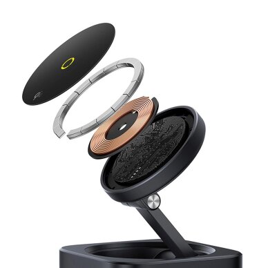 USB-C hubas Baseus MagPro Series II 7-in-1 su MagSafe įkrovikliu 15 W + HDMI + USB-A + USB-C + SD/TF – juodas 5 USB-C hubas Baseus MagPro Series II 7-in-1 su MagSafe įkrovikliu 15 W + HDMI + USB-A + USB-C + SD/TF – juodas 5