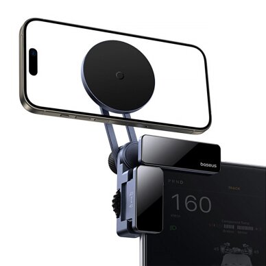 Automobilinis laikiklis Baseus MaxView Magnetic Car Display Mount – pilkas 3 Automobilinis laikiklis Baseus MaxView Magnetic Car Display Mount – pilkas 3