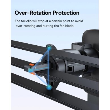 Automobilinis telefono laikiklis Baseus Metal Age 3 Gravity ventiliacijos angai – juodas 6