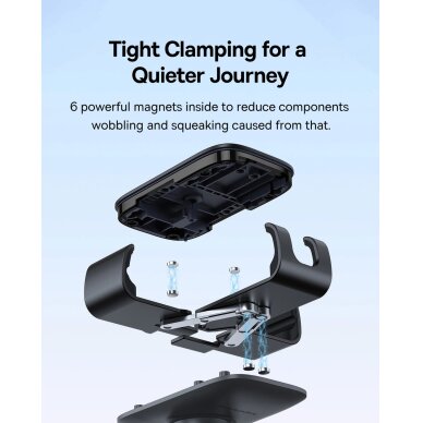 Automobilinis telefono laikiklis Baseus Metal Age 3 Gravity ventiliacijos angai – juodas 7 Automobilinis telefono laikiklis Baseus Metal Age 3 Gravity ventiliacijos angai – juodas 7