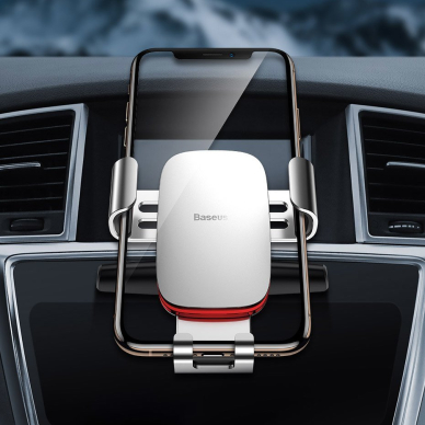 Baseus Metal Age Gravitacinis Automobilinis Telefono Laikiklis Tvirtinamas Į Cd Lizdą Juodas (Suyl-J01) 13 Baseus Metal Age Gravitacinis Automobilinis Telefono Laikiklis Tvirtinamas Į Cd Lizdą Juodas (Suyl-J01) 13