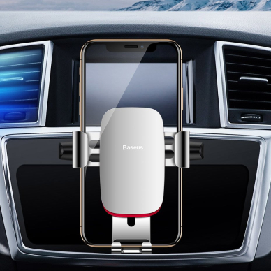 Baseus Metal Age Gravitacinis Automobilinis Telefono Laikiklis Tvirtinamas Į Cd Lizdą Juodas (Suyl-J01) 8 Baseus Metal Age Gravitacinis Automobilinis Telefono Laikiklis Tvirtinamas Į Cd Lizdą Juodas (Suyl-J01) 8