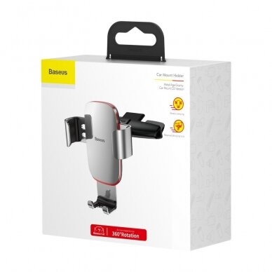 Baseus Metal Age Gravitacinis Automobilinis Telefono Laikiklis (Cd Versija) Sidabrinis (Suyl-J0S) Į Cd Lizdą 20 Baseus Metal Age Gravitacinis Automobilinis Telefono Laikiklis (Cd Versija) Sidabrinis (Suyl-J0S) Į Cd Lizdą 20