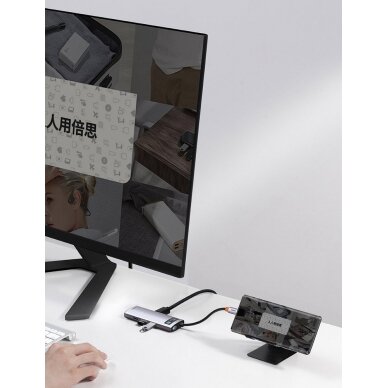 Baseus Metal Gleam 6in1 Multifunkcinis Šakotuvas HUB USB Type C - USB Type C 100 W / HDMI 4K 30 Hz / 3x USB 3.2 Gen 1 / RJ45 1 Gbps (CAHUB-CW0G) UGLX912 16 Baseus Metal Gleam 6in1 Multifunkcinis Šakotuvas HUB USB Type C - USB Type C 100 W / HDMI 4K 30 Hz / 3x USB 3.2 Gen 1 / RJ45 1 Gbps (CAHUB-CW0G) UGLX912 16