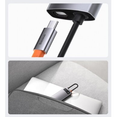 Baseus Metal Gleam 6in1 Multifunkcinis Šakotuvas HUB USB Type C - USB Type C 100 W / HDMI 4K 30 Hz / 3x USB 3.2 Gen 1 / RJ45 1 Gbps (CAHUB-CW0G) UGLX912 17 Baseus Metal Gleam 6in1 Multifunkcinis Šakotuvas HUB USB Type C - USB Type C 100 W / HDMI 4K 30 Hz / 3x USB 3.2 Gen 1 / RJ45 1 Gbps (CAHUB-CW0G) UGLX912 17