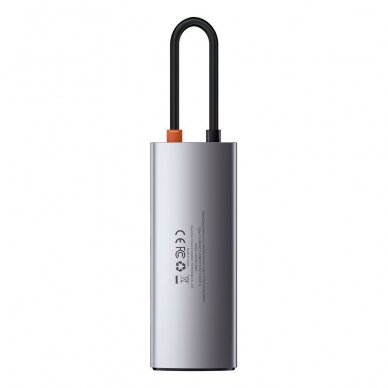 Baseus Metal Gleam Series 5-in-1 Multifunkcinis Šakotuvas HUB USB Type C - USB Type C 100 W / HDMI 4K 30 Hz / 3x USB 3.2 Gen 1 (CAHUB-CX0G) 2