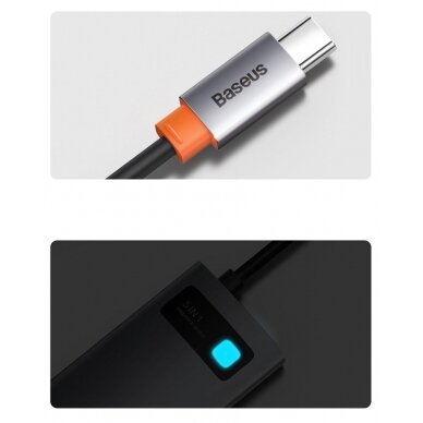 Baseus Metal Gleam Series 5-in-1 Multifunkcinis Šakotuvas HUB USB Type C - USB Type C 100 W / HDMI 4K 30 Hz / 3x USB 3.2 Gen 1 (CAHUB-CX0G) 22