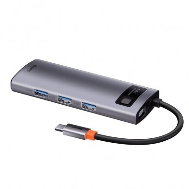 Baseus Metal Gleam Series 5-in-1 Multifunkcinis Šakotuvas HUB USB Type C - USB Type C 100 W / HDMI 4K 30 Hz / 3x USB 3.2 Gen 1 (CAHUB-CX0G) 3