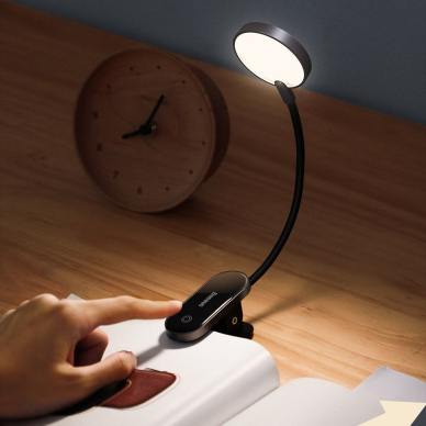 Baseus mini LED Skaitymo Lempa Su Spaustuku Pilka (DGRAD-0G) 10