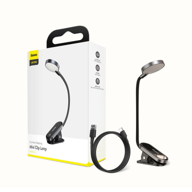 Baseus mini LED Skaitymo Lempa Su Spaustuku Pilka (DGRAD-0G) 23