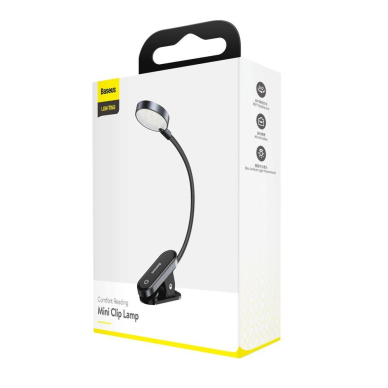 Baseus mini LED Skaitymo Lempa Su Spaustuku Pilka (DGRAD-0G) 4