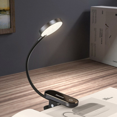 Baseus mini LED Skaitymo Lempa Su Spaustuku Pilka (DGRAD-0G) 8