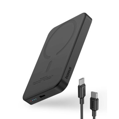 Išorinė baterija Baseus mini Power Bank 5000 mAh 20 W + USB-C kabelis (20 V/3 A) – juoda 2 Išorinė baterija Baseus mini Power Bank 5000 mAh 20 W + USB-C kabelis (20 V/3 A) – juoda 2