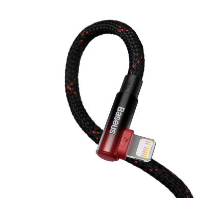 Baseus MVP 2 Elbow-shaped Fast Charging Data Cable Type-C to iP 20W 1m Juodas - Raudonas 3